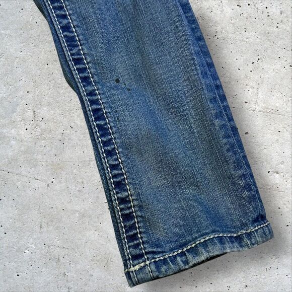 Miss Me Size 27 Skinny Jeans White Stitch Distressed Embellished Bling Y2K - Picture 7 of 11